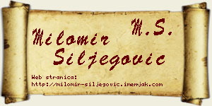 Milomir Šiljegović vizit kartica